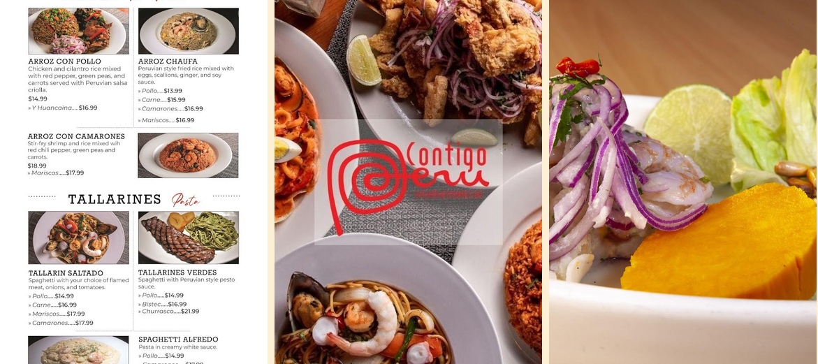 Contigo Peru Restaurant & Sports Bar Grill Menu